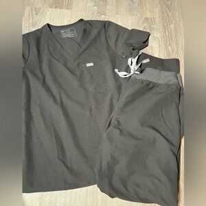 Figs Black Scrub Set- Large